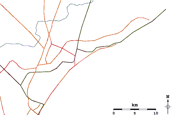 Carreteras y ríos cerca de Prestons