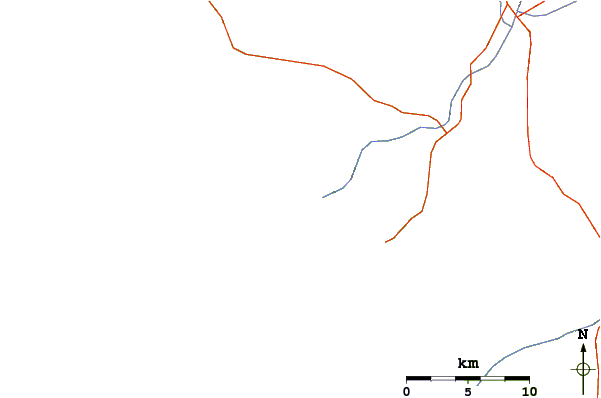 Carreteras y ríos cerca de Puerto San Andres