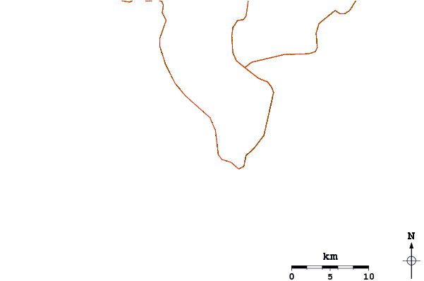 Carreteras y ríos cerca de Punta Barigona