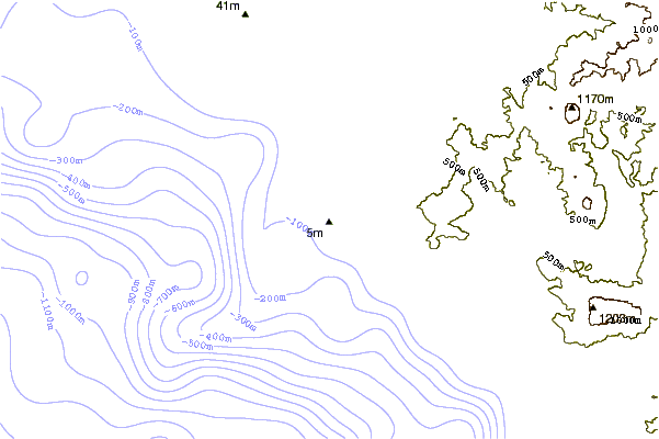 Costa alrededor de Punta Cabeza Negra