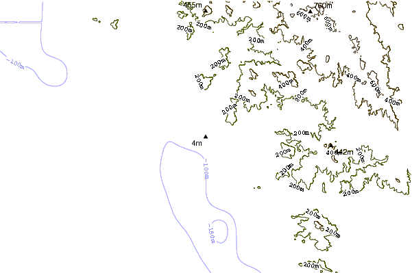 Costa alrededor de Punta Ositos