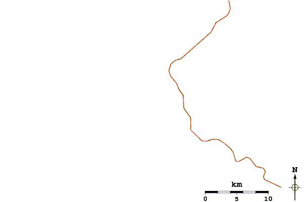 Carreteras y ríos cerca de Punta San Antonio
