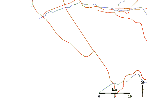 Carreteras y ríos cerca de Punta San Jacinto (Shipwrecks)