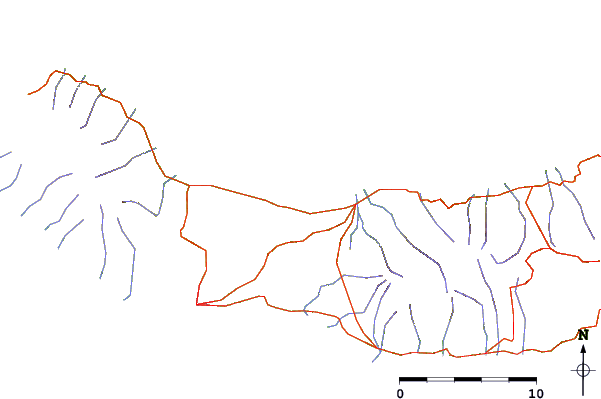 Carreteras y ríos cerca de San Miguel - Rabo de Peixe
