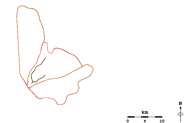 Carreteras y ríos cerca de Ragged Point