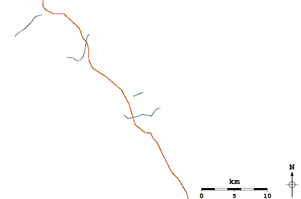 Carreteras y ríos cerca de Rarawa Beach