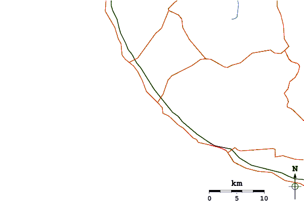 Carreteras y ríos cerca de Rivermouth (Hikkaduwa)