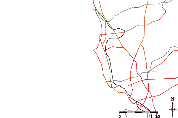 Carreteras y ríos cerca de Rockpile