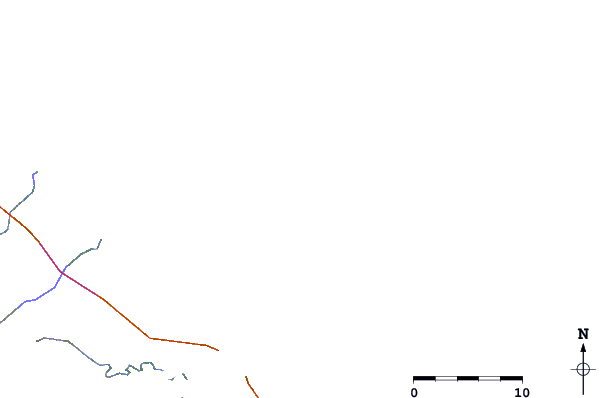 Carreteras y ríos cerca de Saint Joseph (Iles du Salut)