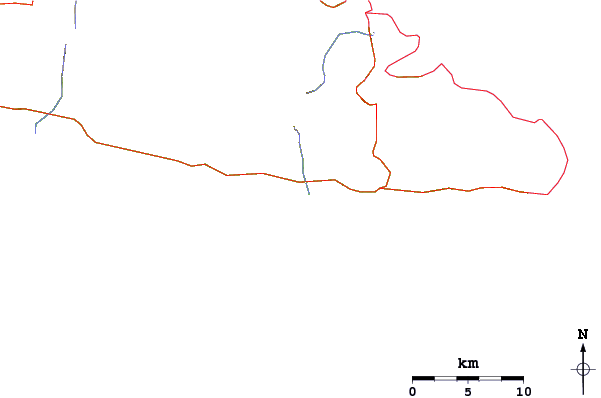 Carreteras y ríos cerca de Salani