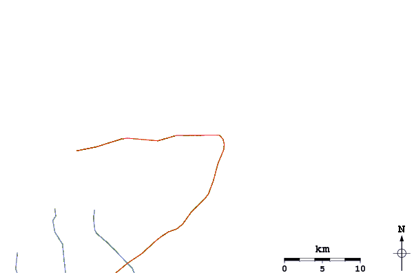 Carreteras y ríos cerca de Salibea Bay