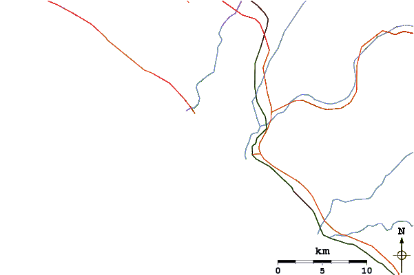 Carreteras y ríos cerca de Salt Creek Beach Park