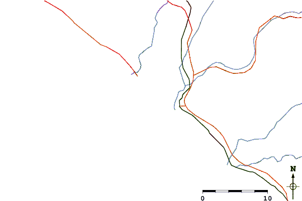 Carreteras y ríos cerca de Salt Creek (Gravels)