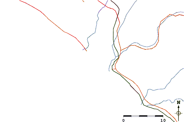 Carreteras y rÃos cerca de Salt Creek Heroins