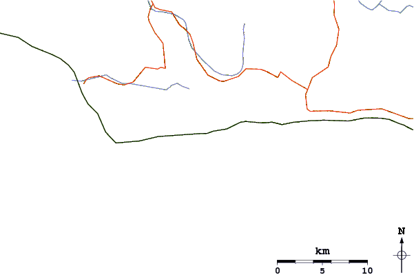Carreteras y ríos cerca de San Augustine