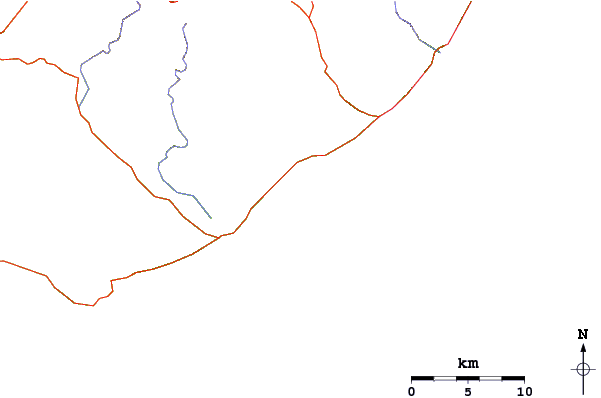 Carreteras y ríos cerca de San Rafael