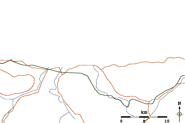 Carreteras y ríos cerca de San Vicente Rivermouth