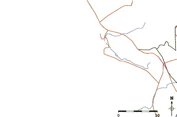 Carreteras y ríos cerca de Sand spit