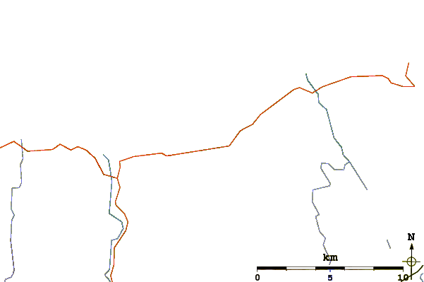 Carreteras y ríos cerca de Sandside Bay