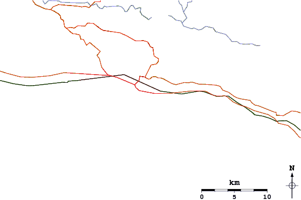 Carreteras y ríos cerca de Sandspit