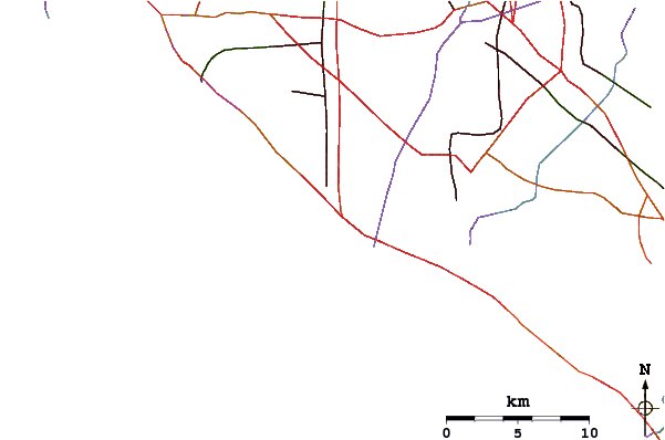 Carreteras y ríos cerca de Santa Ana River Jetties