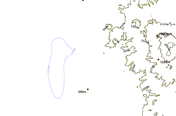 Costa alrededor de Santa Cruz