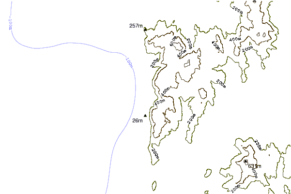 Costa alrededor de Santa Maria de Oia