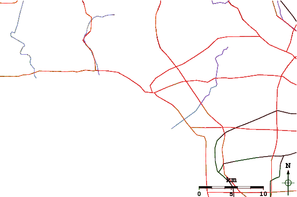 Carreteras y ríos cerca de Santa Monica Samo 20