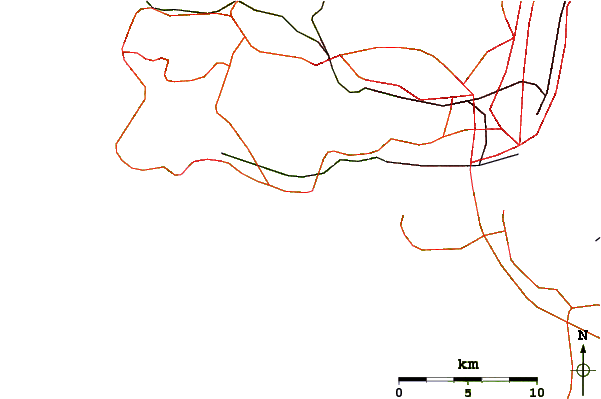 Carreteras y ríos cerca de Santo Amaro