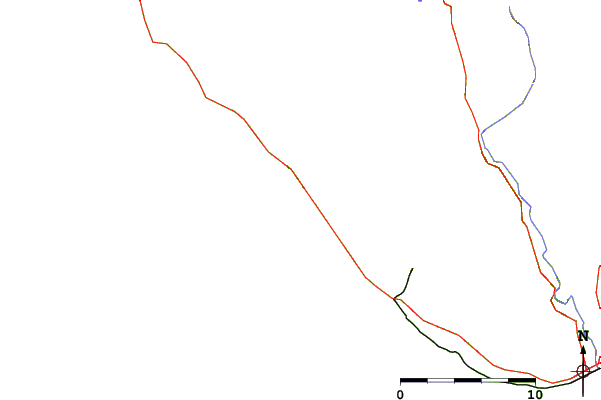 Carreteras y ríos cerca de Scott Creek-Reef