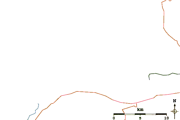 Carreteras y ríos cerca de Scraggane Bay