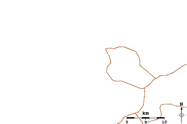 Carreteras y ríos cerca de Sesako Island