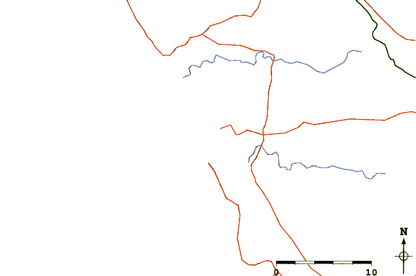 Carreteras y ríos cerca de Shark Pit