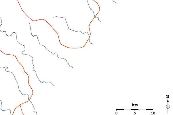 Carreteras y ríos cerca de Sharks Point