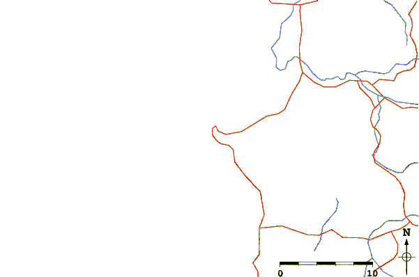 Carreteras y ríos cerca de Shipwrecks Bay-Peaks