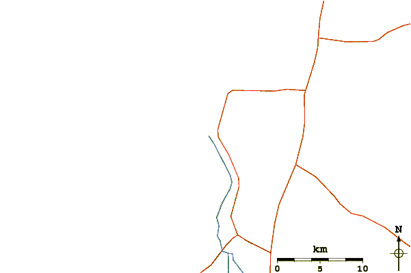 Carreteras y ríos cerca de Sidi Moussa D'Aglou Plage