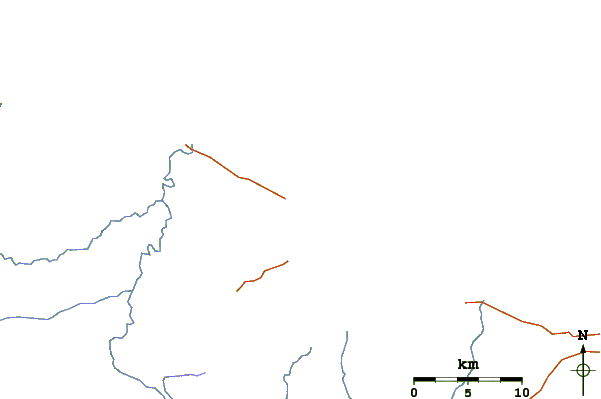 Carreteras y ríos cerca de Sissano Lagoon