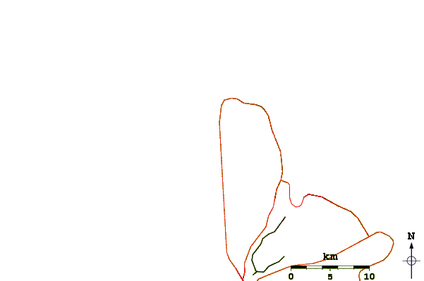 Carreteras y ríos cerca de Six Men's Bay