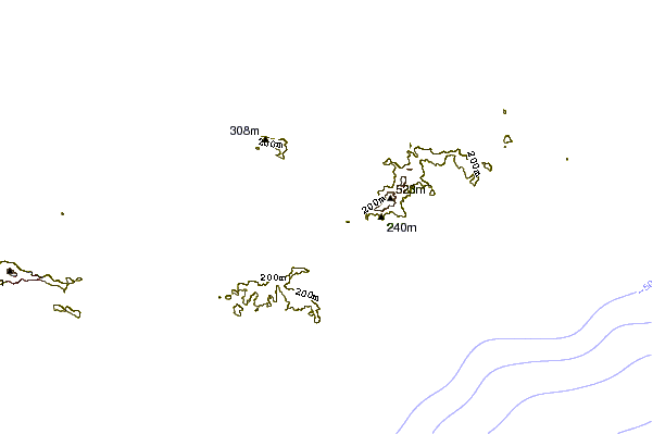 Costa alrededor de Smugglers cove
