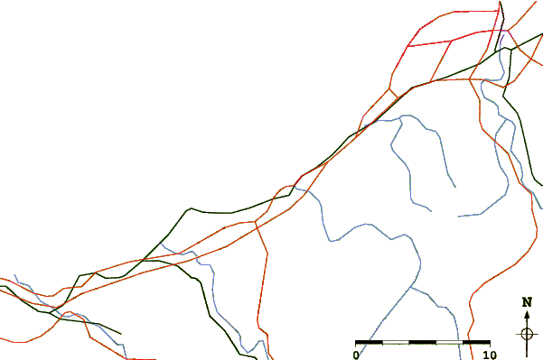Carreteras y ríos cerca de St Jean de Luz - Socoa