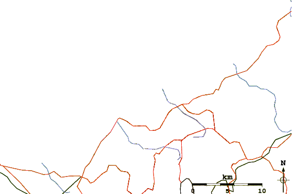 Carreteras y ríos cerca de Sotto Il Castello
