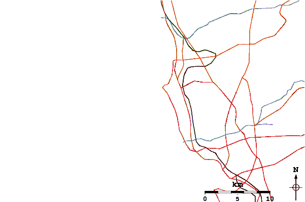 Carreteras y ríos cerca de South Bird Rock