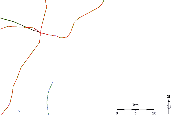 Carreteras y ríos cerca de South End