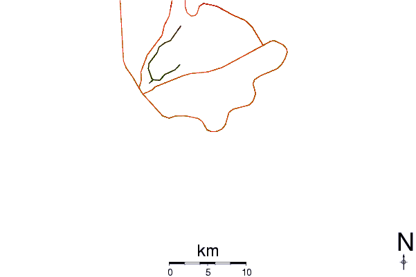 Carreteras y ríos cerca de South Point