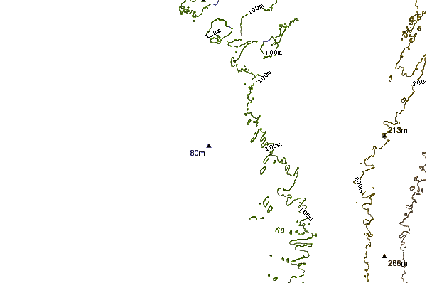 Costa alrededor de Southwick Beach State Park