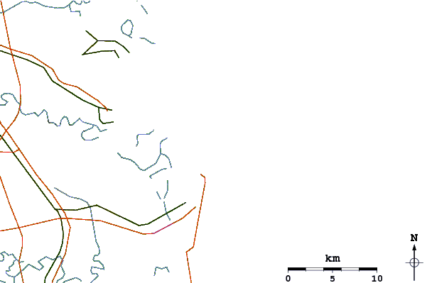 Carreteras y ríos cerca de St Marys Rivermouth