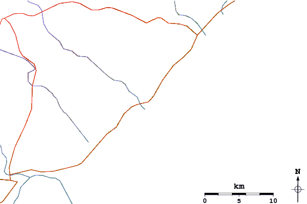 Carreteras y ríos cerca de Stone-Tombs