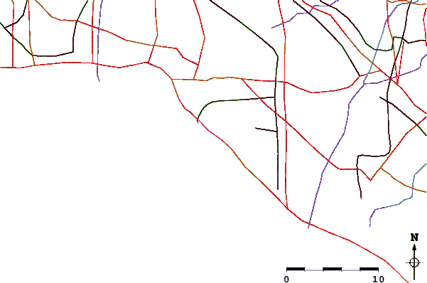Carreteras y ríos cerca de Sunset Beach