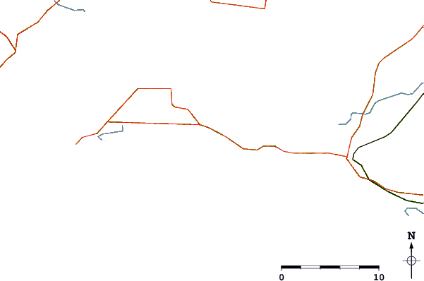 Carreteras y ríos cerca de Surf Beach