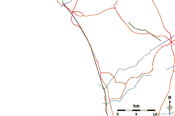 Carreteras y ríos cerca de Swamis